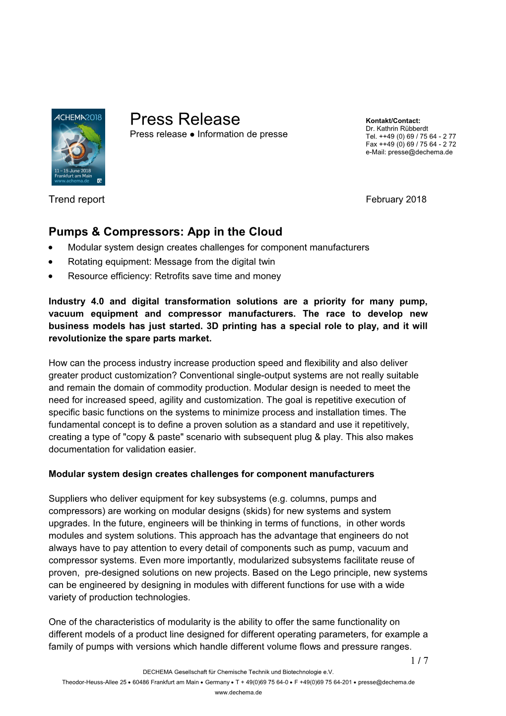 Pumps & Compressors: App in the Cloud