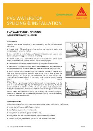 PVC Waterstop -Splicing