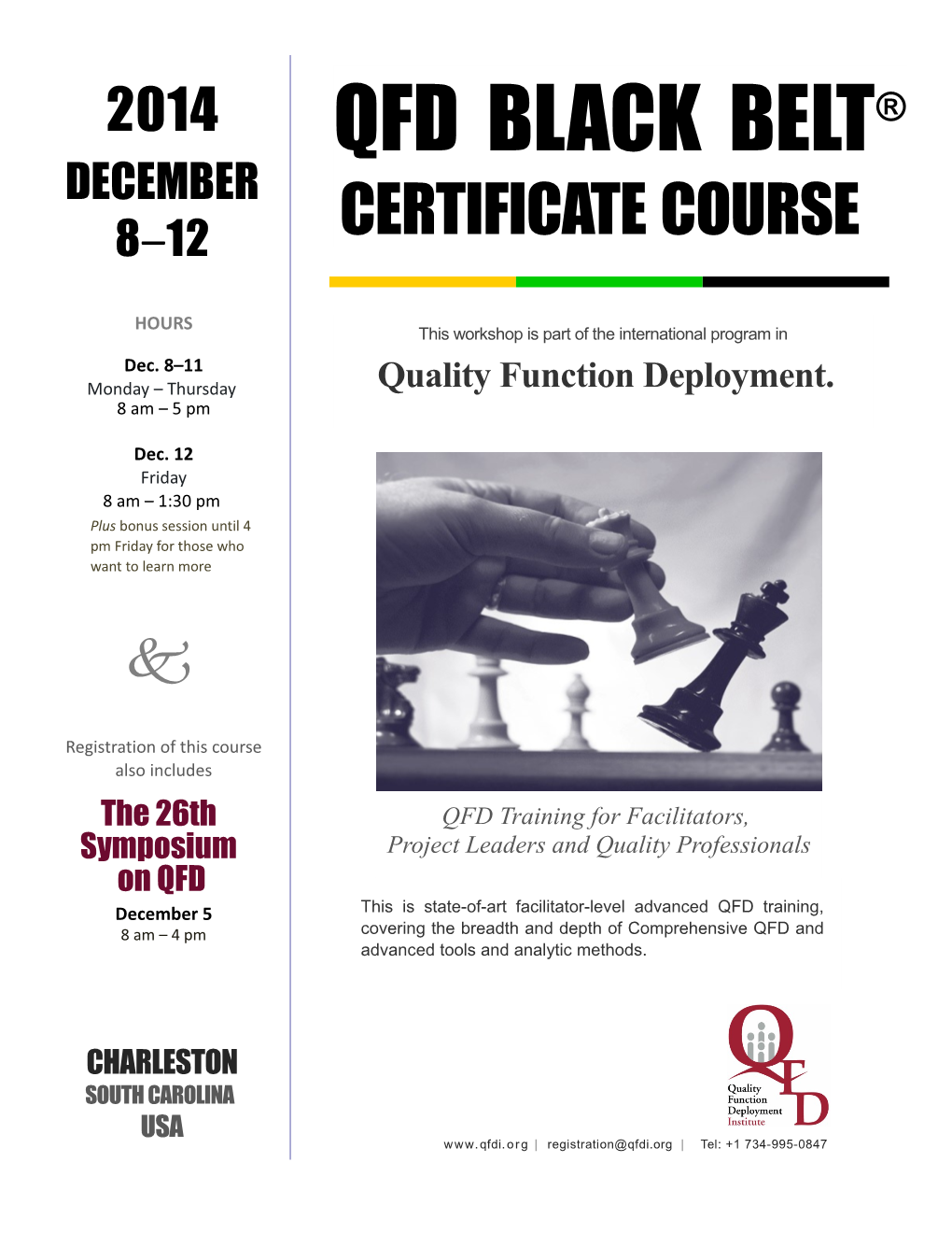 QFD Black Belt(R) Certificate Course Brochure