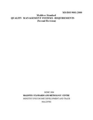 Quality Management Systems -Requirements