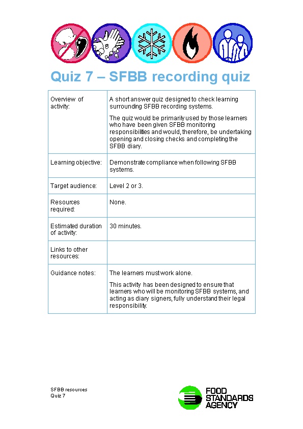Quiz 7 SFBB Recording Quiz