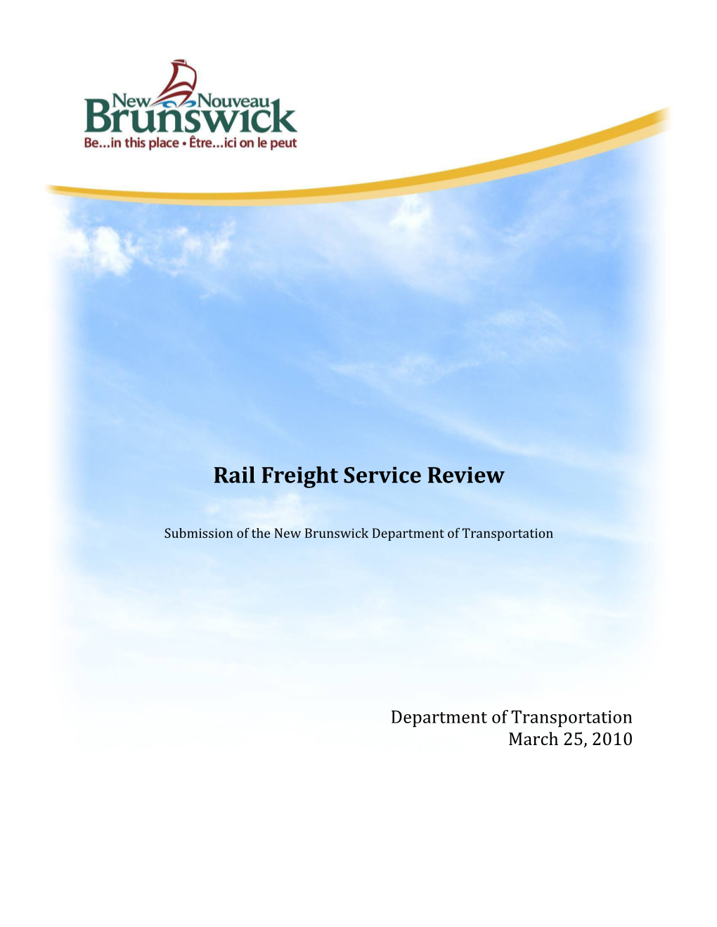 Rail Freight Service Review