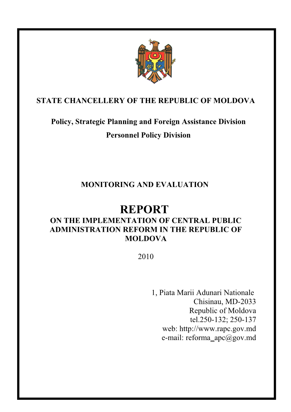 Raport Monitorizare RAPC Sem 1 2010