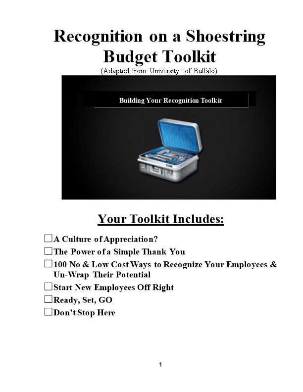 Recognition on a Shoestring Budget Toolkit