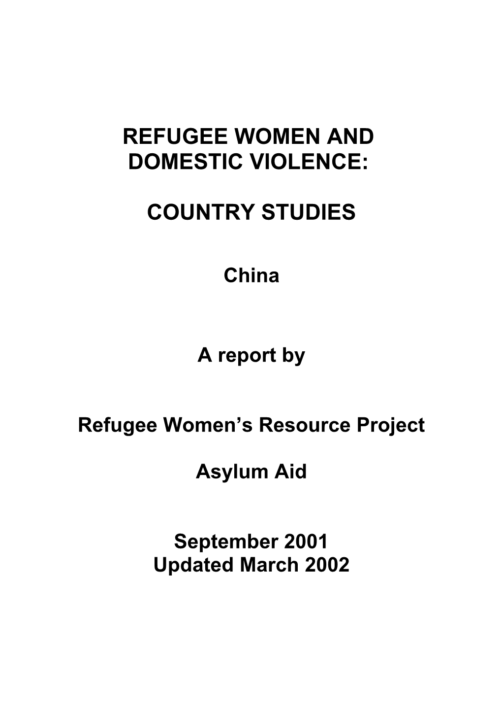 Refugee Women And