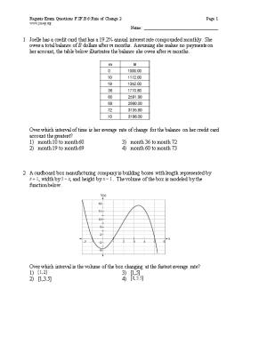 Regents Exam Questions F.IF.B.6: Rate of Change 2Page 1