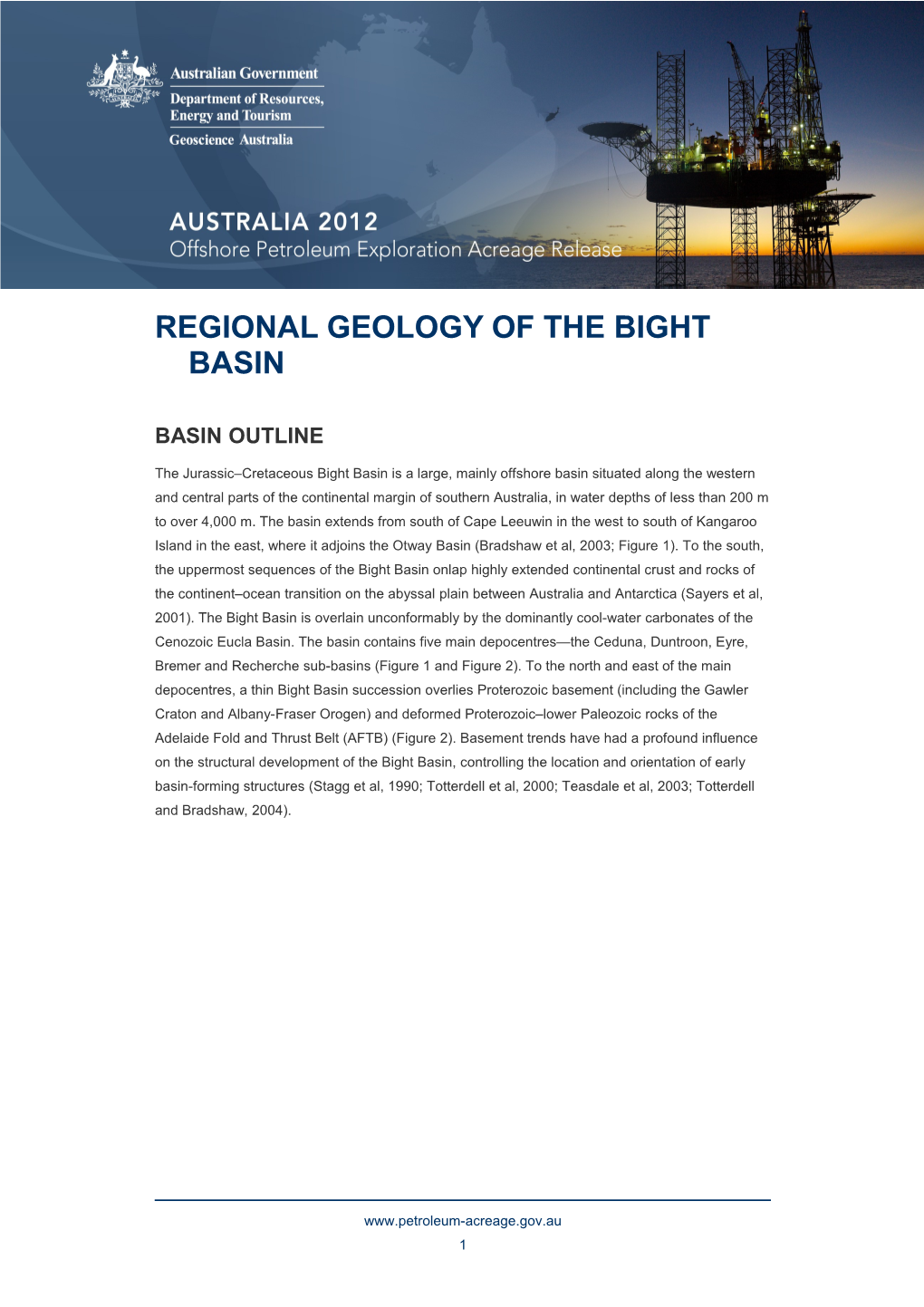 Regional Geology of the Bight Basin