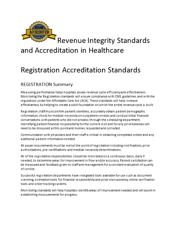 Registration Accreditation Standards