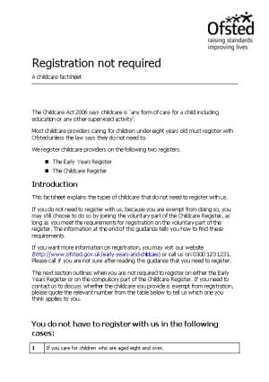 Registration Not Required