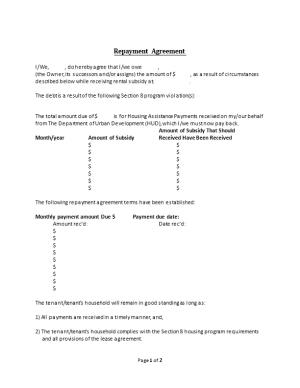 Repayment Agreement