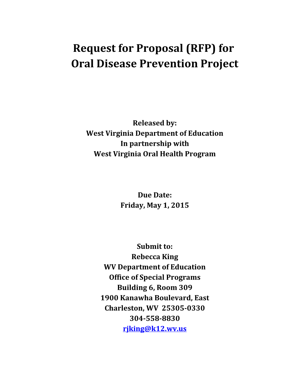 Request for Proposal (RFP) For