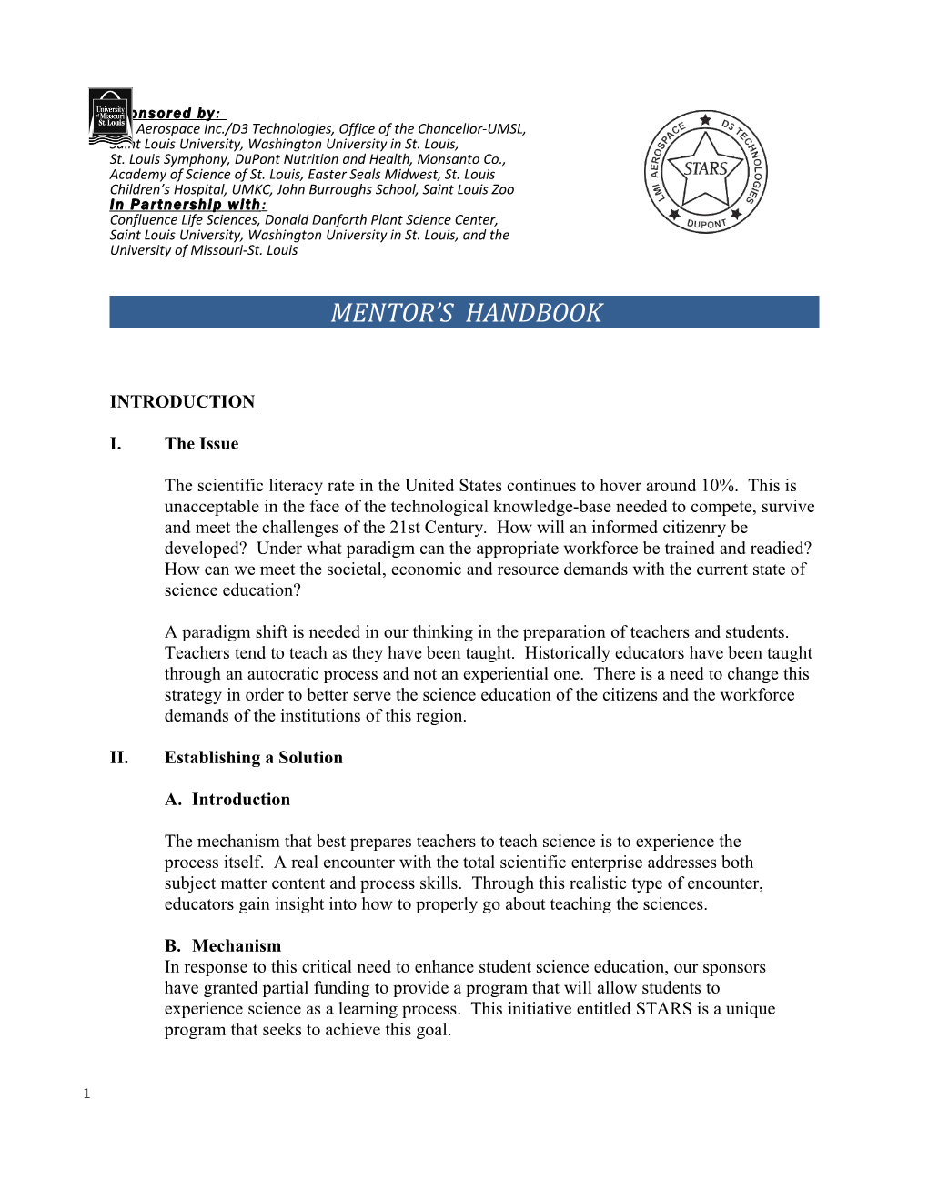 Research Mentor's Reference Handbook