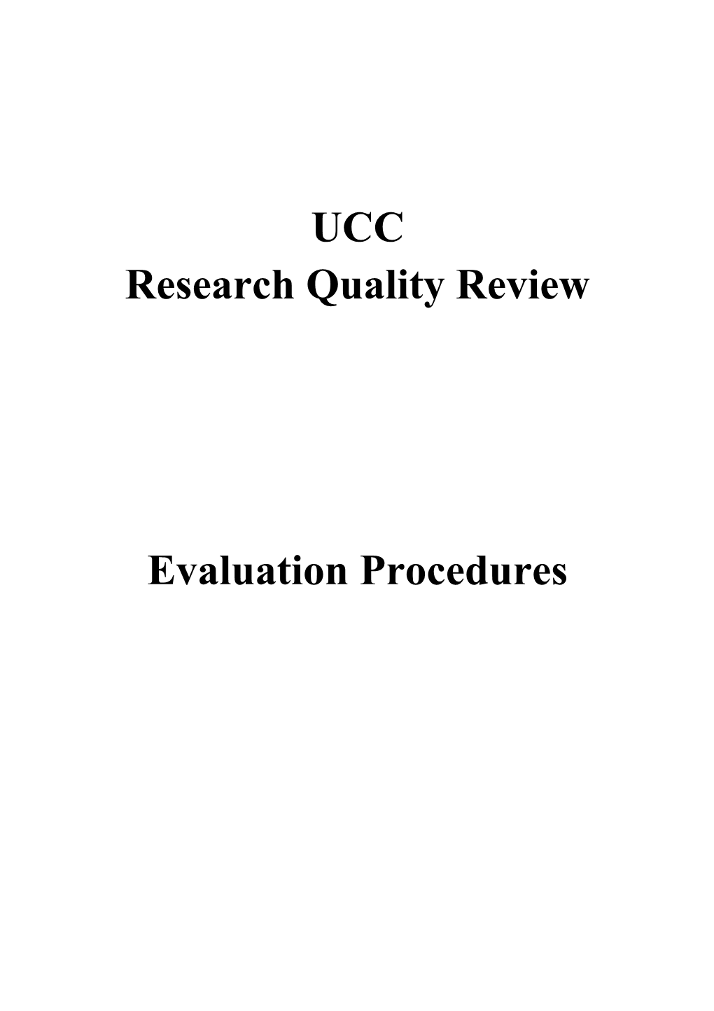 Research Quality Review