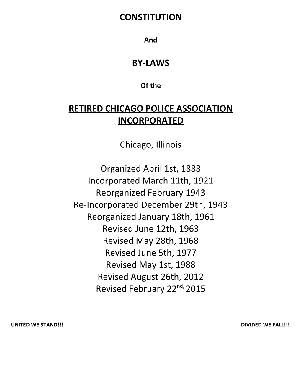 Retired Chicago Police Association