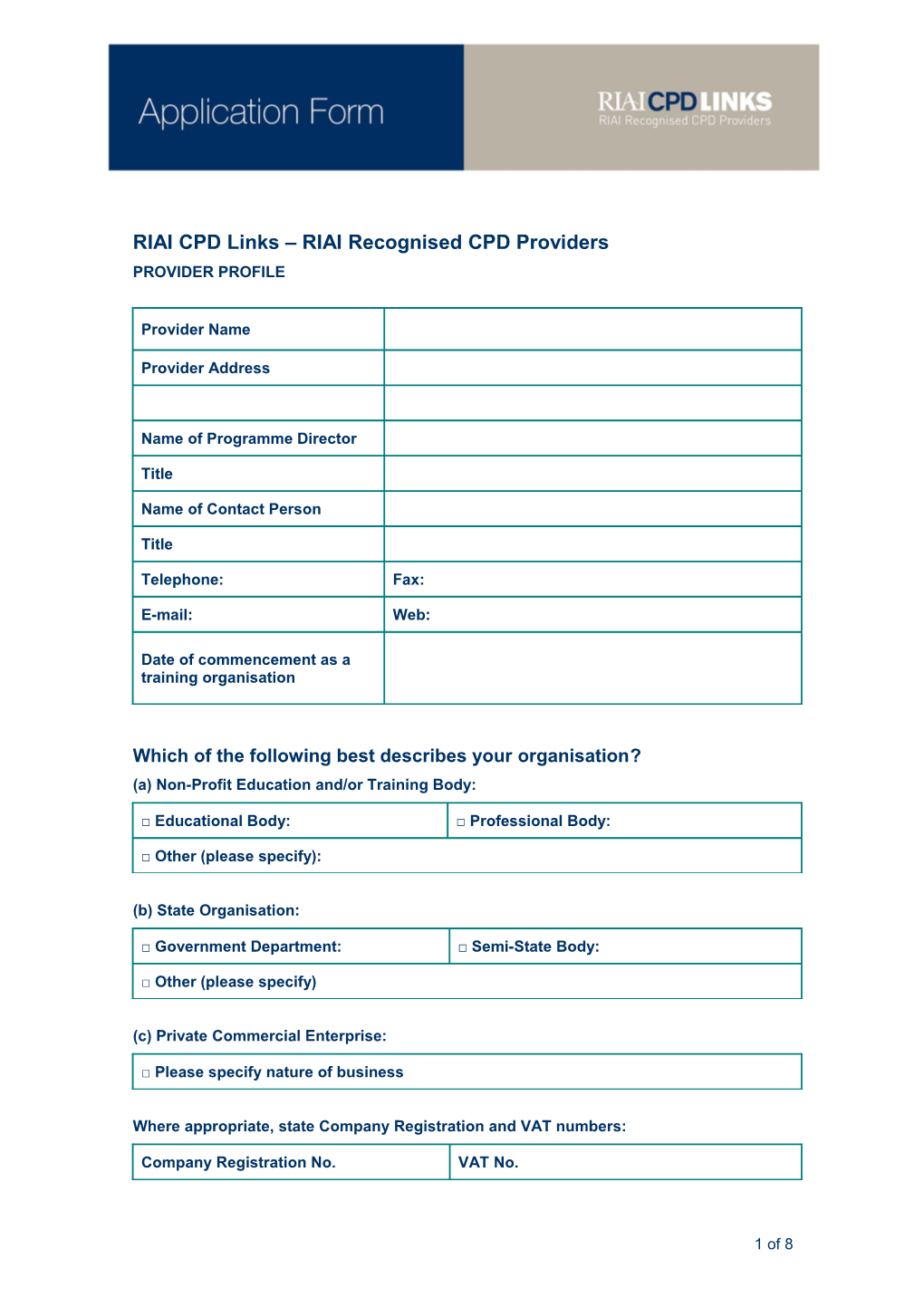 Riai Recognised Cpd Providers List