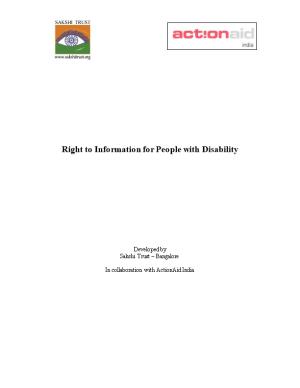 Right to Information for People with Disability