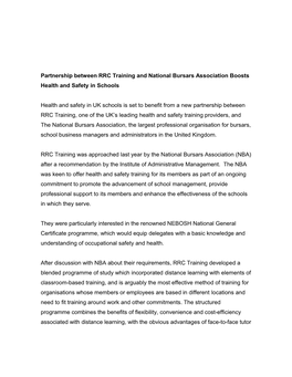 RRC Business Training in Partnership with the National Bursars Association
