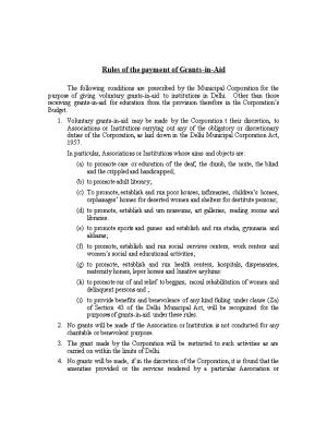 Rules of the Payment of Grants-In-Aid