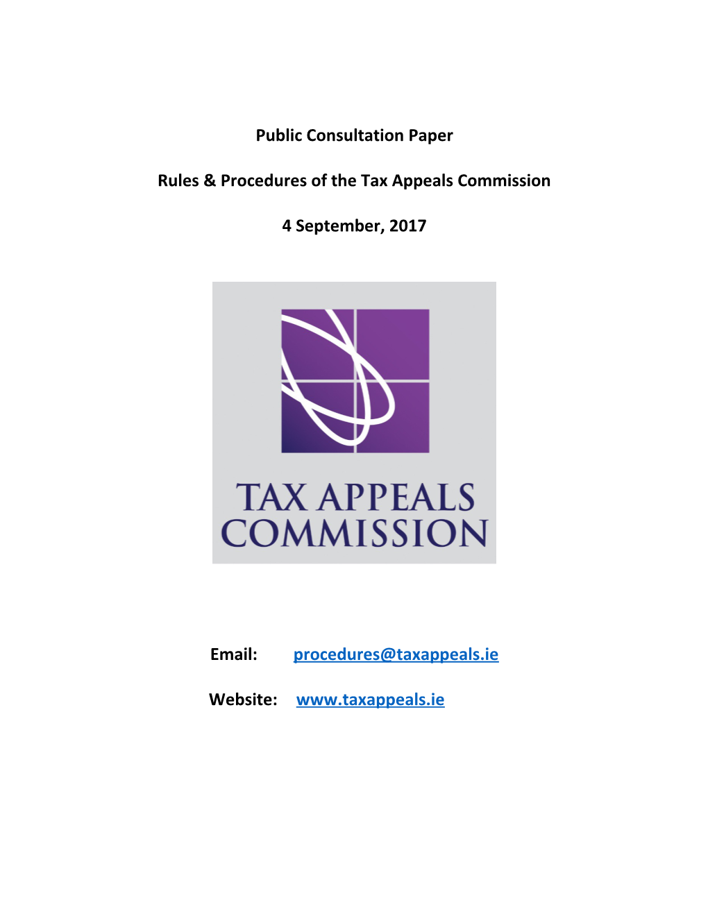 Rules & Procedures of the Tax Appeals Commission
