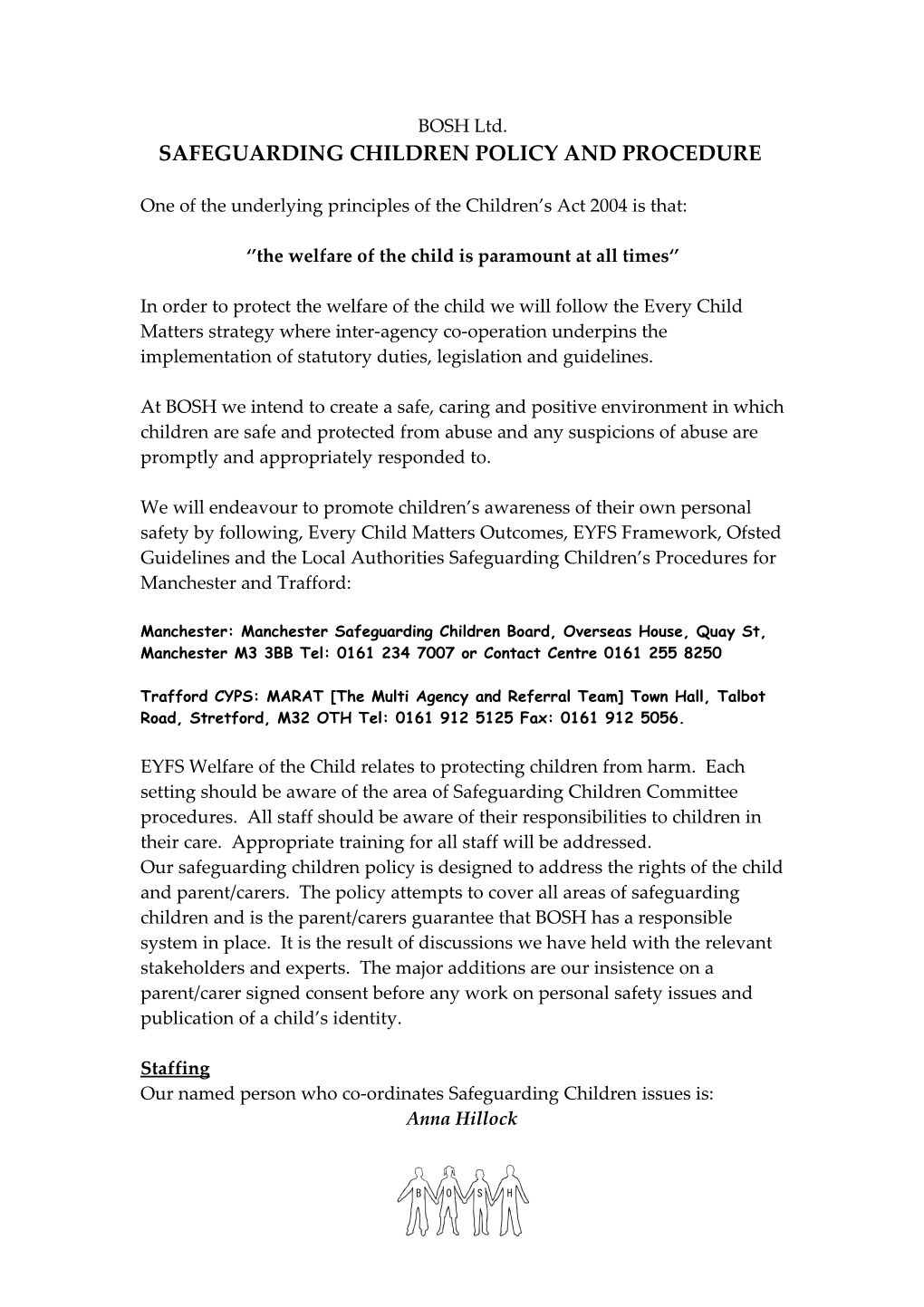 Safeguarding Children Policy and Procedure