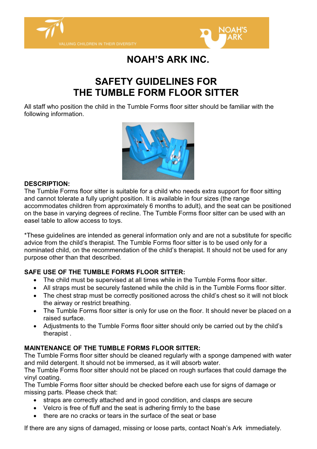 Safety Guidelines For