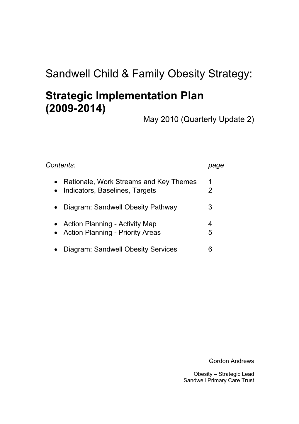 Sandwell Child & Family Obesity Strategy