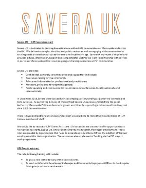Savera UK ILM Events Assistant