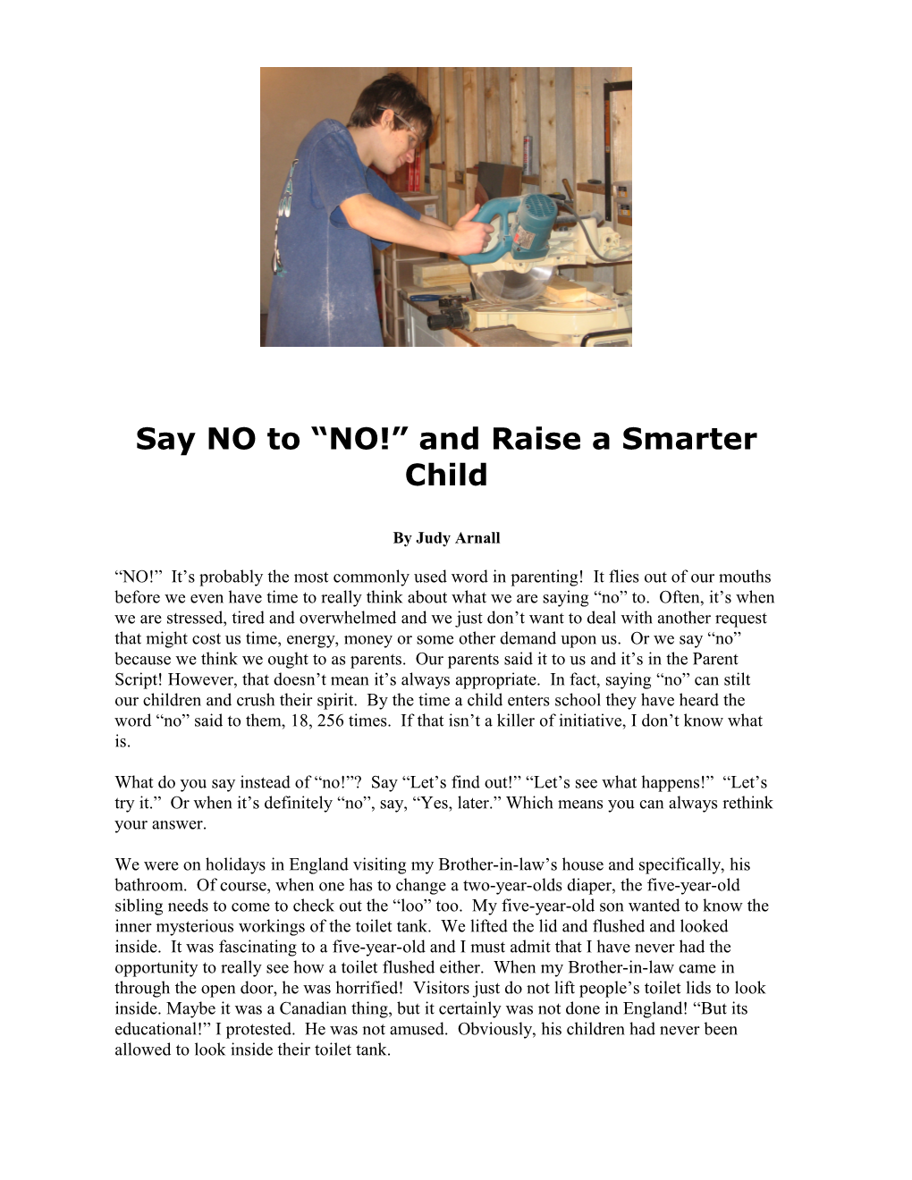 Say NO to NO! and Raise a Smarter Child