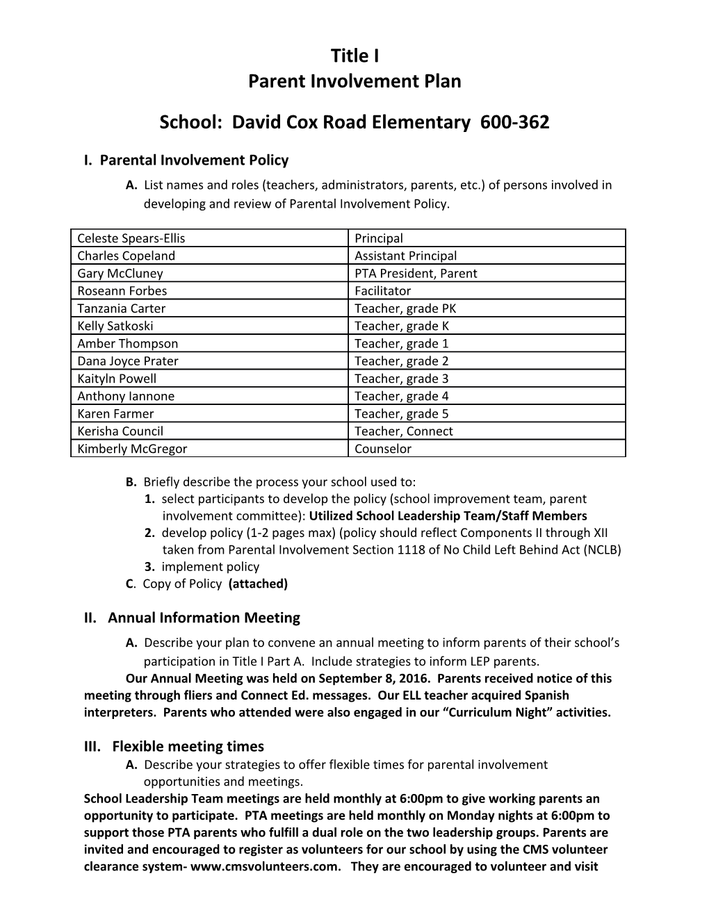 School: David Cox Road Elementary 600-362