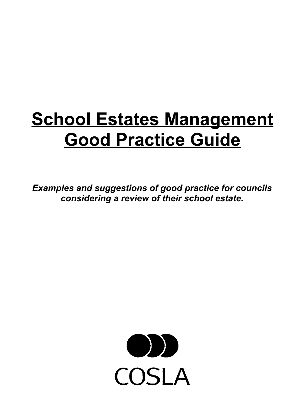 School Estates Management