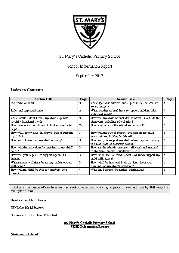 School Information Report