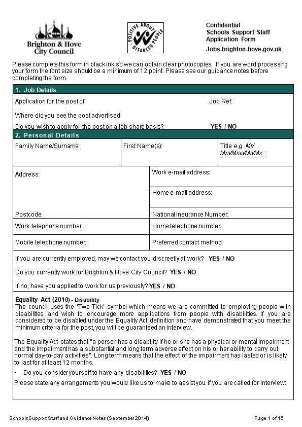 Schools Support Application Form with RM Form and Guidance Notes