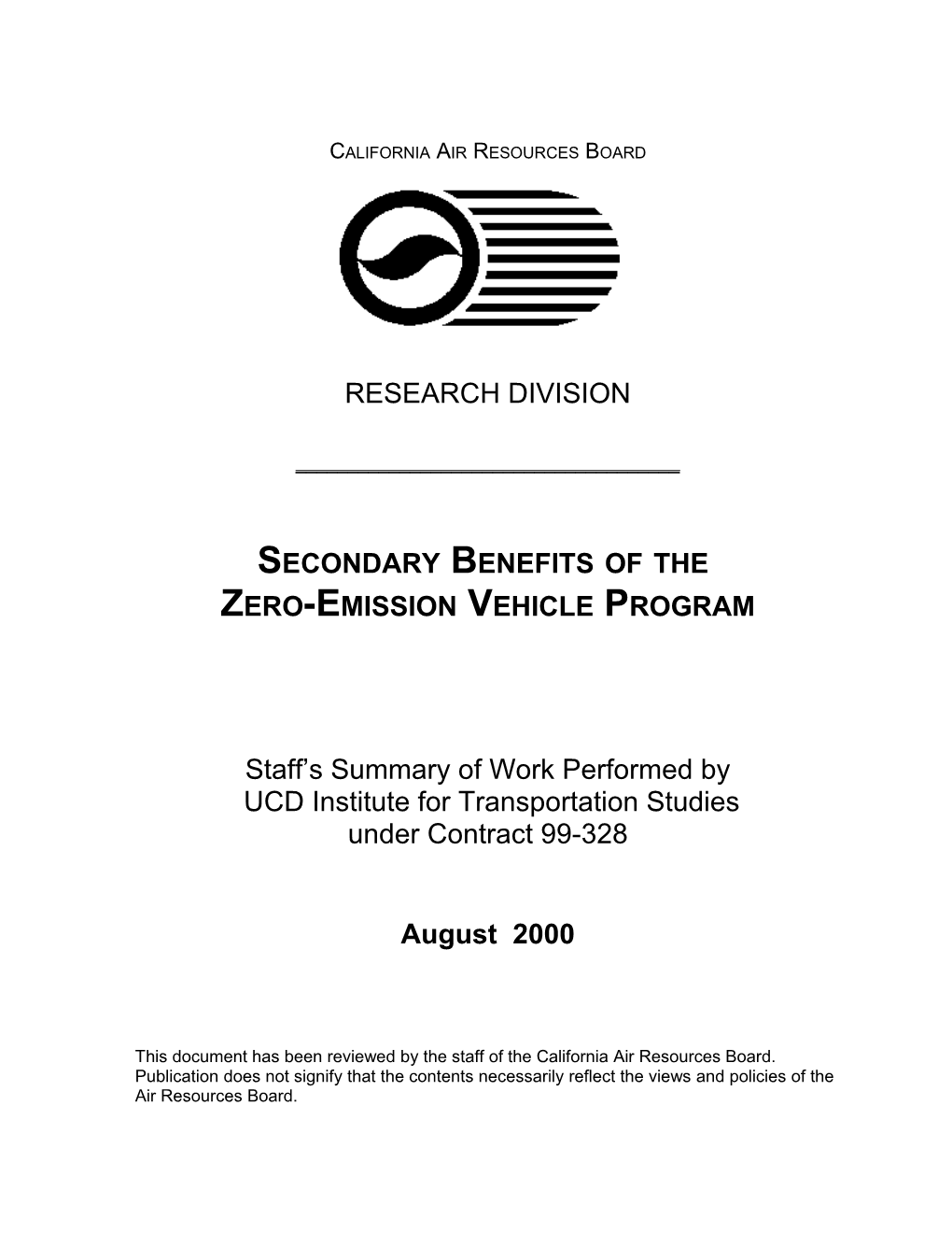 Secondary Benefits of the ZEV Program