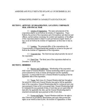 Section 1.Articles of Organization, Location, Corporate Seal and Fiscal Year