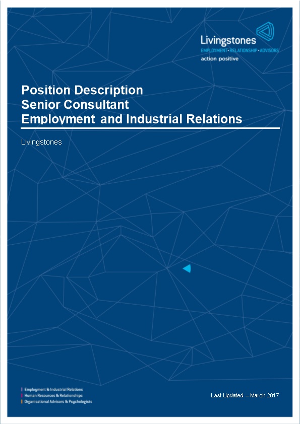 Senior Consultant - Employment and Industrial Relations - Precedent (00190471-2)