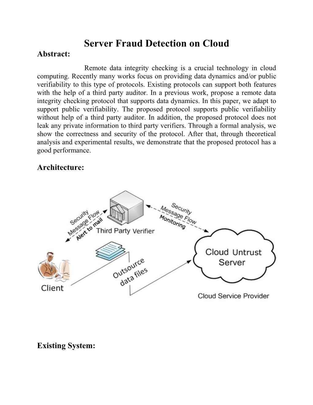 Server Fraud Detection on Cloud
