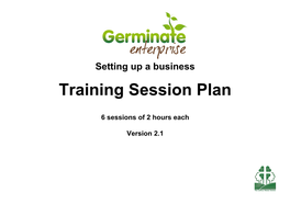Setting up a Business Training Session Plan for Workbookpage 1 of 27