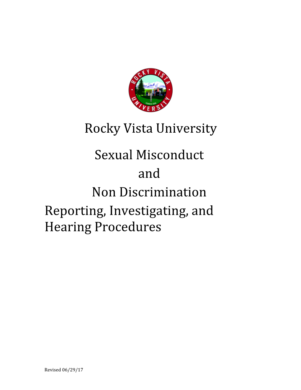 Sexual Misconduct Investigative Procedures