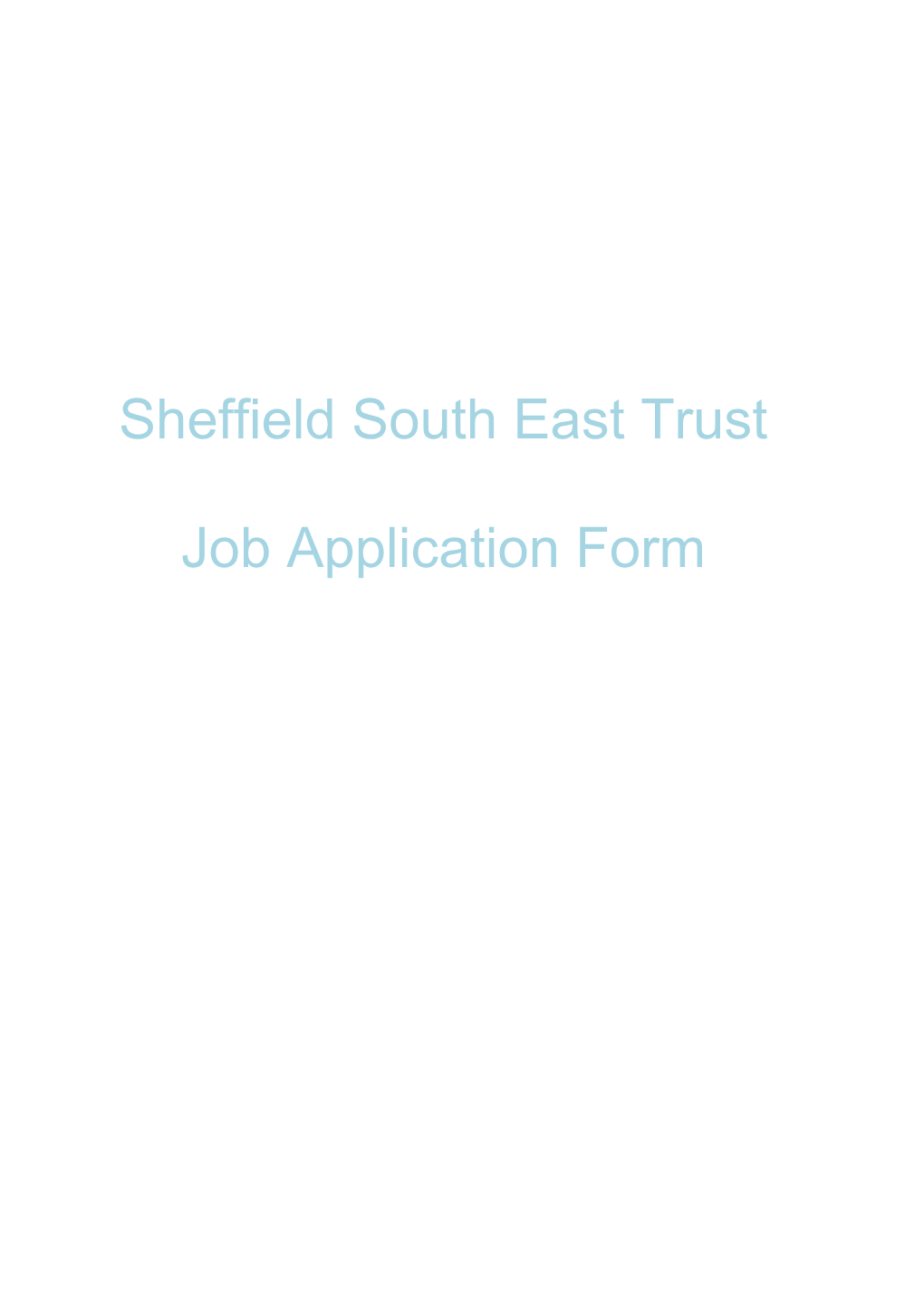Sheffield South East Trust