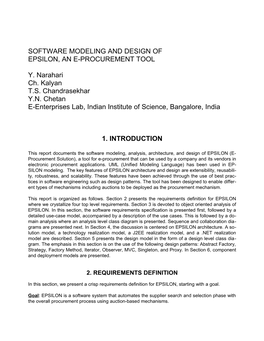 Software Modeling and Design Of
