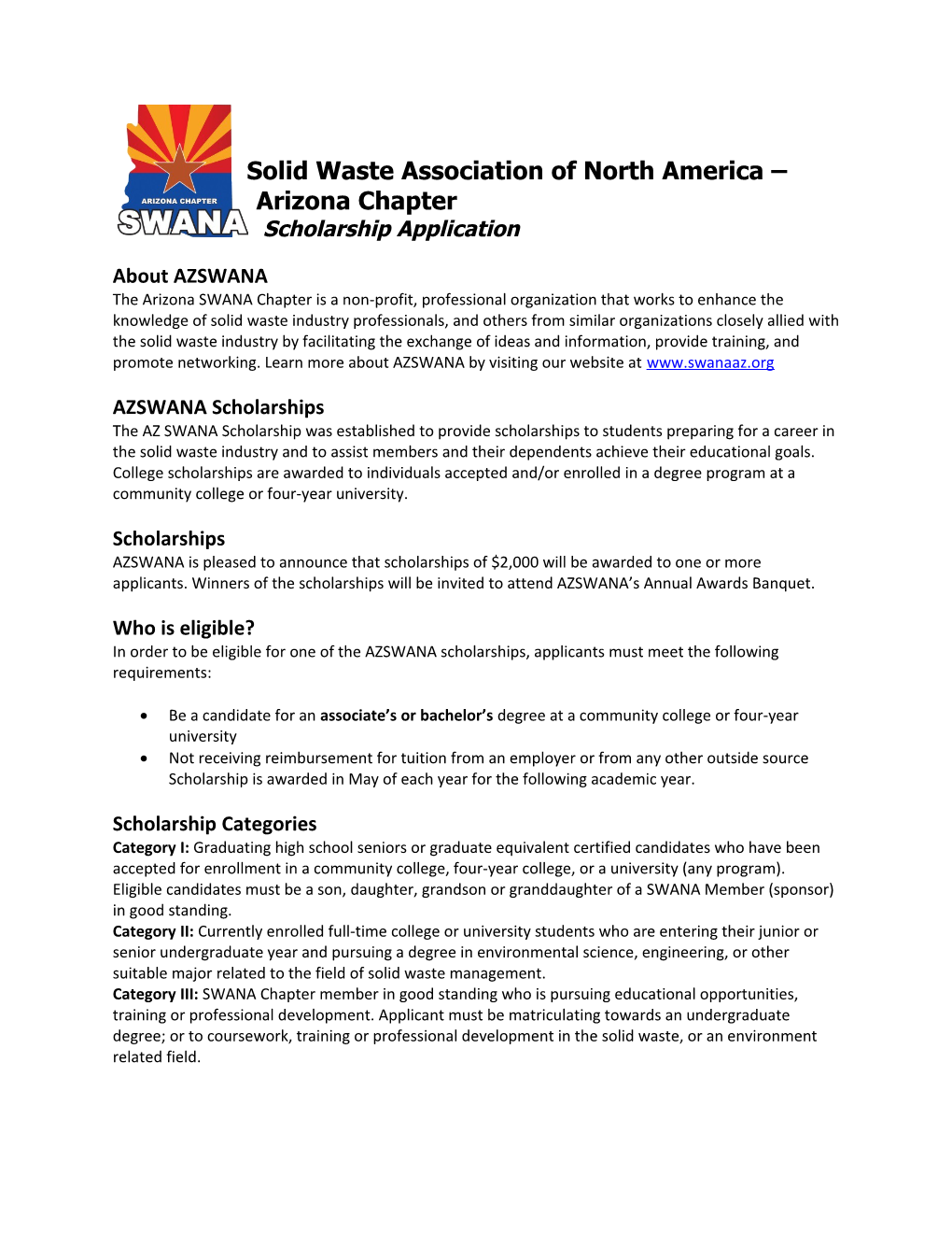 Solid Waste Association of North America Arizona Chapter