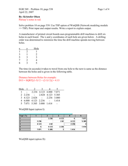 Solve Problem 10 on Page 539