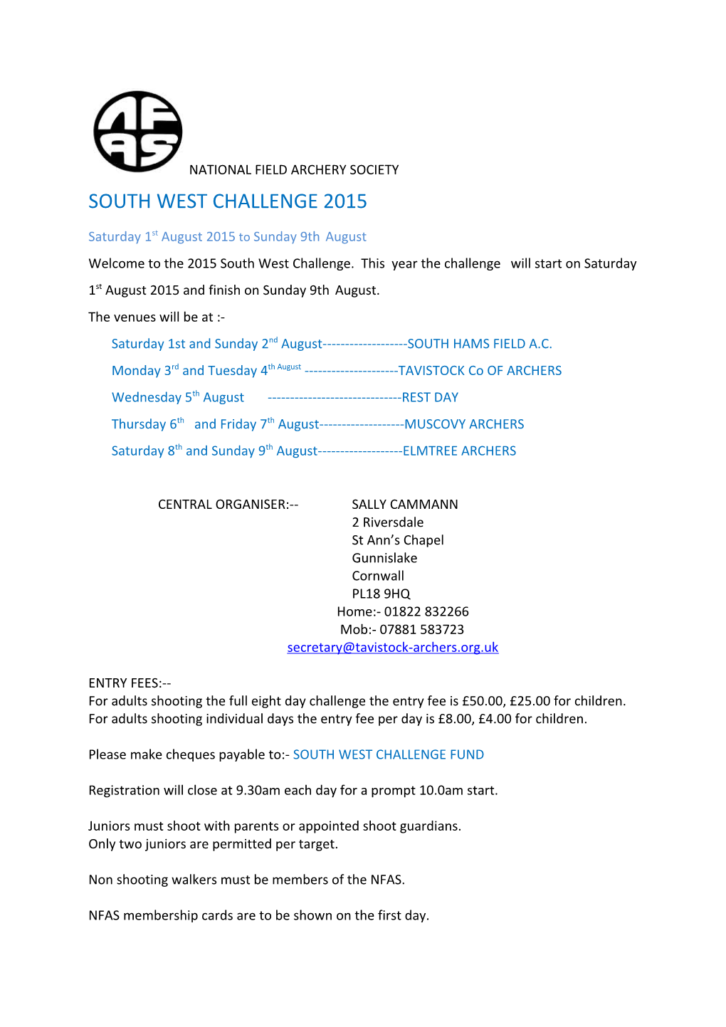 South West Challenge 2015