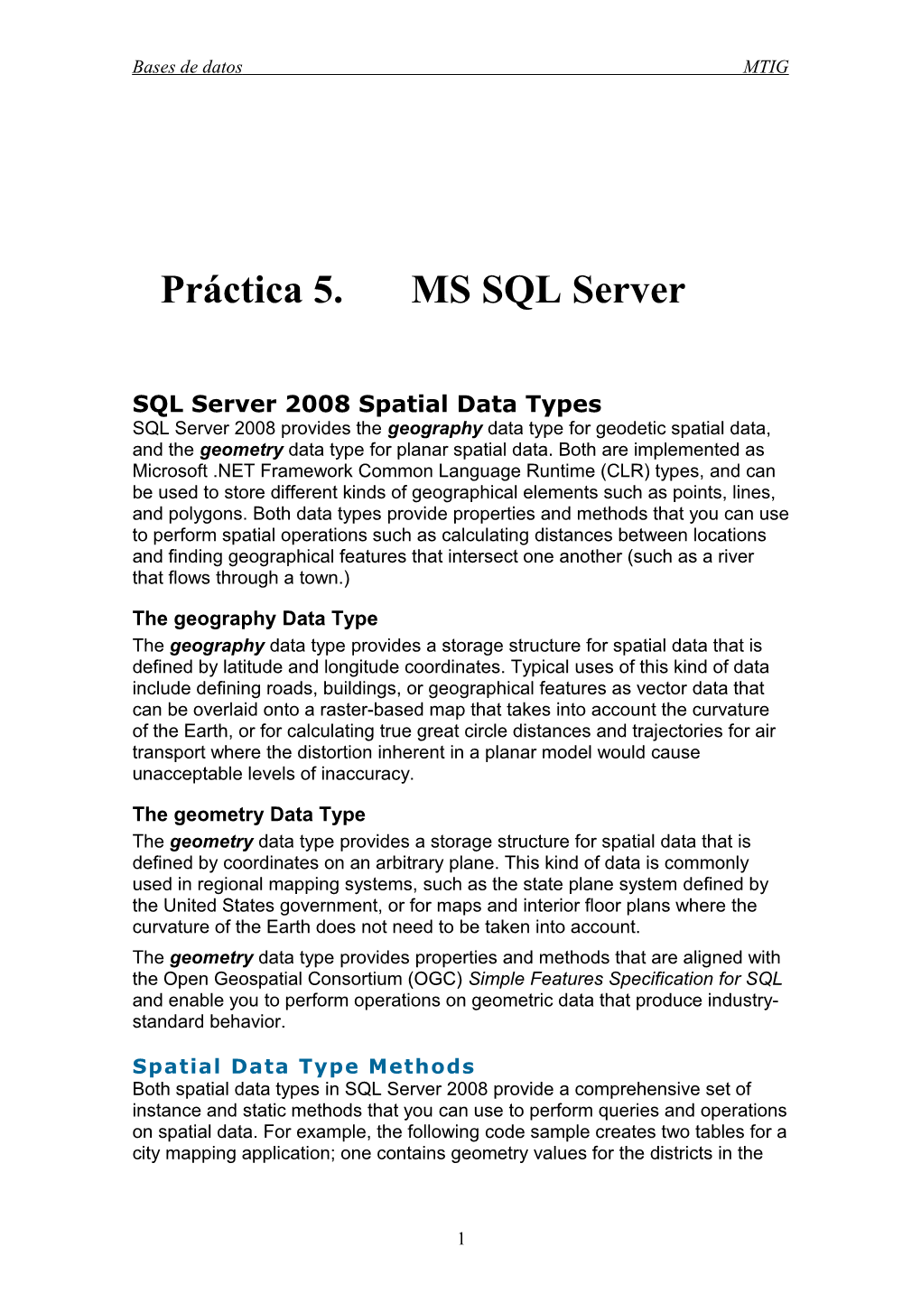 SQL Server 2008 Spatial Data Types