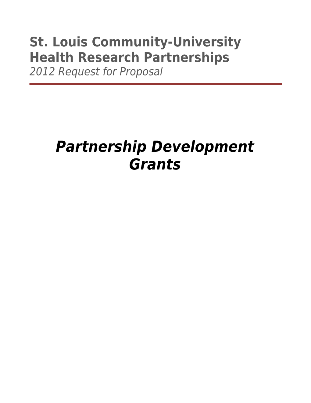 St. Louis Community-University Health Research Partnerships