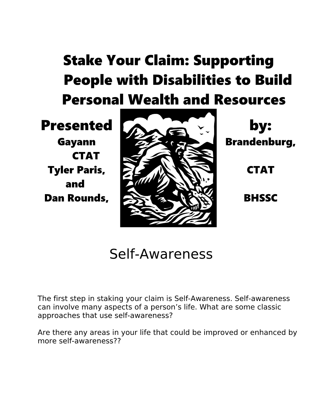Stake Your Claim: Supporting People with Disabilities to Build Personal Wealth and Resources