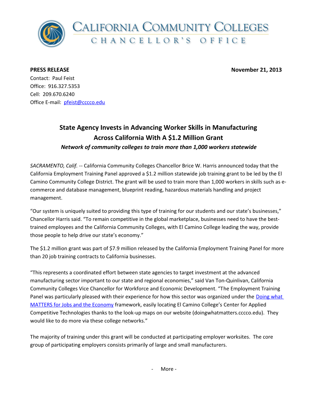 State Agency Invests in Advancing Worker Skills in Manufacturing