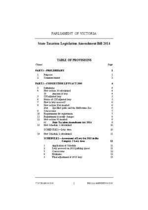 State Taxation Legislation Amendment Bill 2014