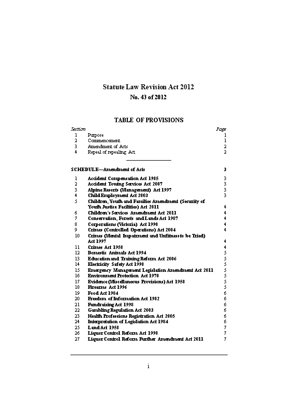 Statute Law Revision Act 2012