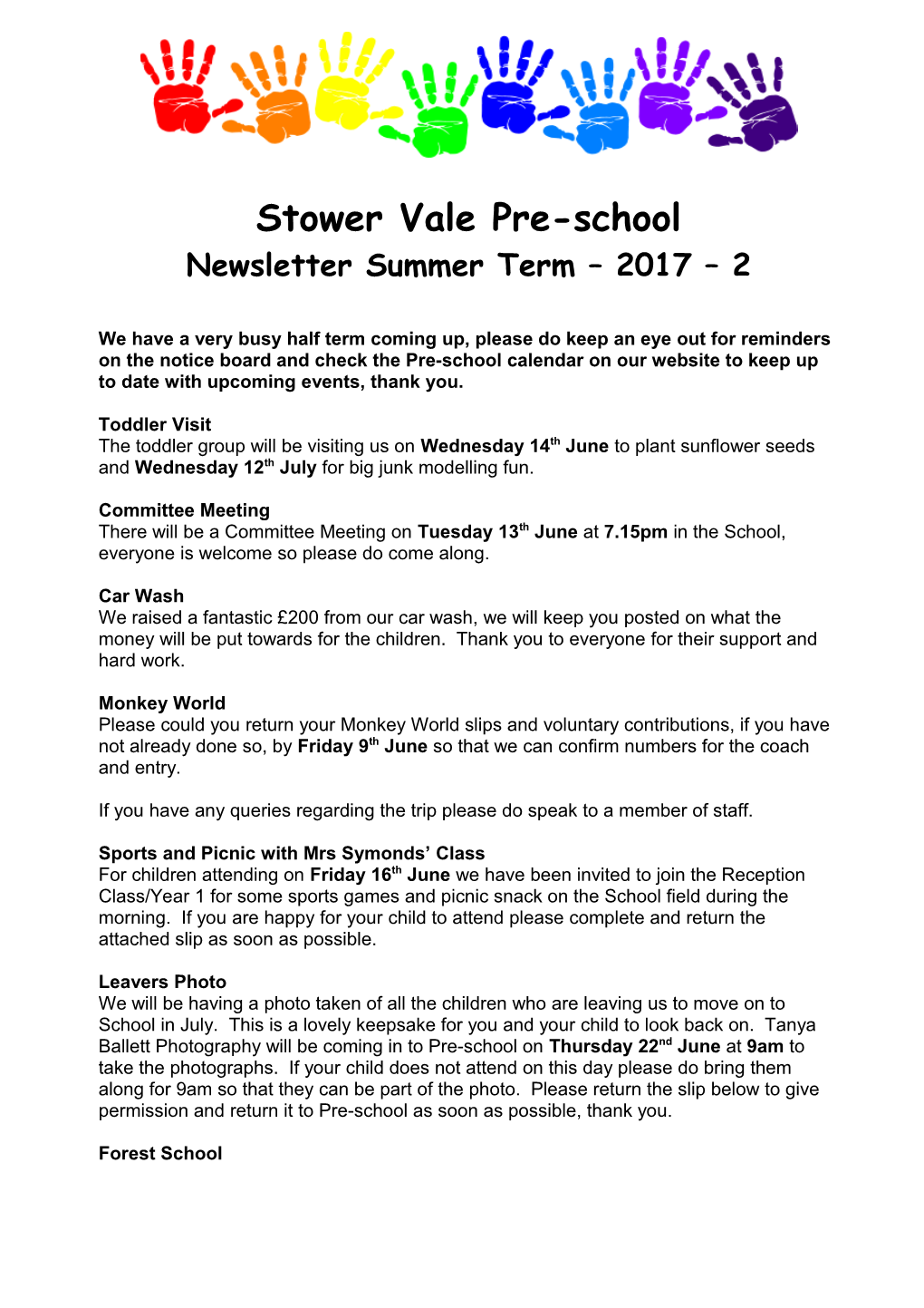 Stower Vale Pre-School